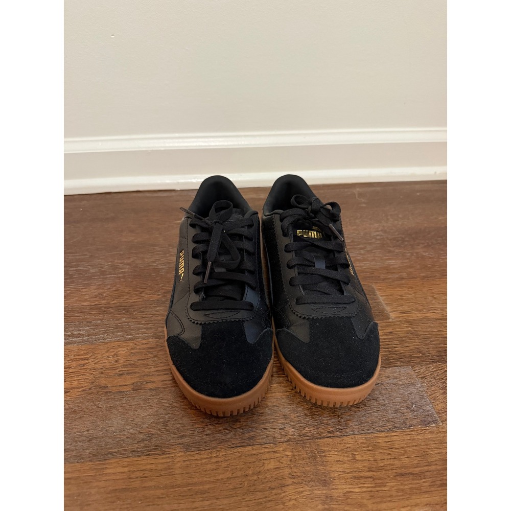 Black on Black Puma Club 5v5 Lux Lace Up Sneakers Sz 9.5M - Picture 2 of 8